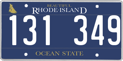 RI license plate 131349