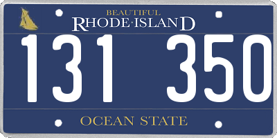 RI license plate 131350