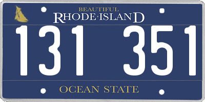 RI license plate 131351