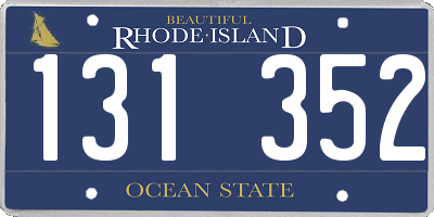 RI license plate 131352