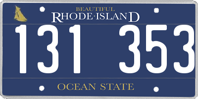 RI license plate 131353