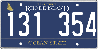 RI license plate 131354