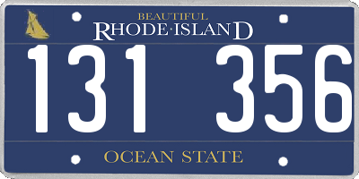 RI license plate 131356