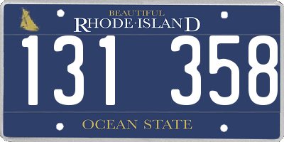 RI license plate 131358