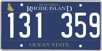 RI license plate 131359