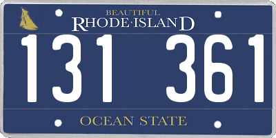RI license plate 131361