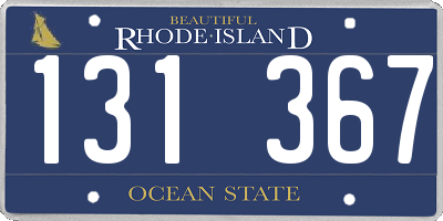 RI license plate 131367