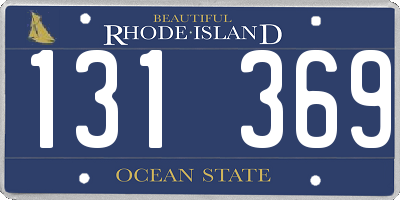 RI license plate 131369