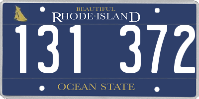 RI license plate 131372