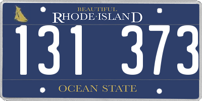 RI license plate 131373