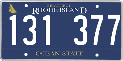 RI license plate 131377