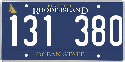 RI license plate 131380