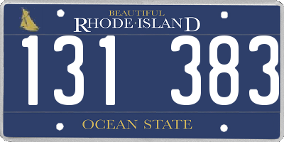 RI license plate 131383