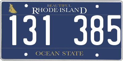 RI license plate 131385