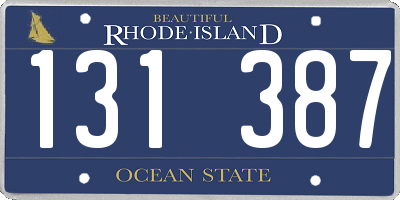 RI license plate 131387