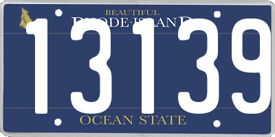 RI license plate 13139