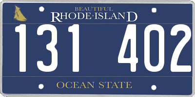 RI license plate 131402
