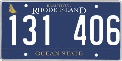 RI license plate 131406