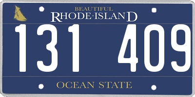RI license plate 131409
