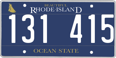 RI license plate 131415