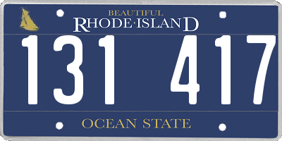RI license plate 131417