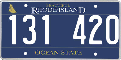 RI license plate 131420