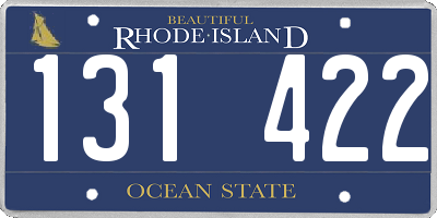 RI license plate 131422