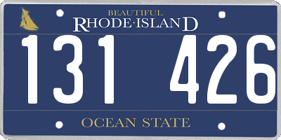 RI license plate 131426