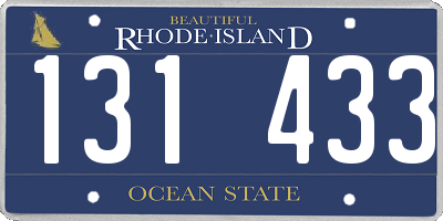 RI license plate 131433