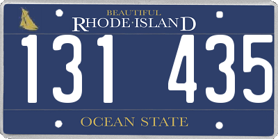 RI license plate 131435