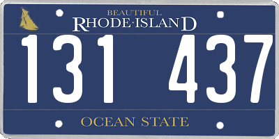 RI license plate 131437