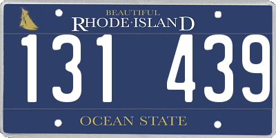RI license plate 131439