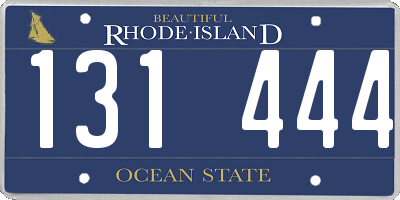 RI license plate 131444