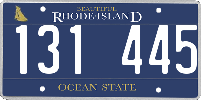RI license plate 131445