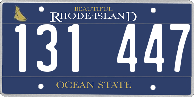 RI license plate 131447