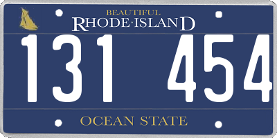 RI license plate 131454