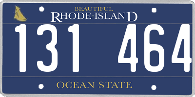 RI license plate 131464