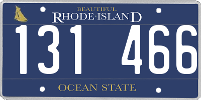 RI license plate 131466