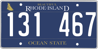 RI license plate 131467