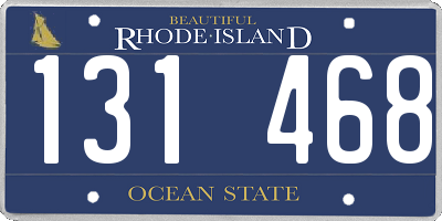 RI license plate 131468