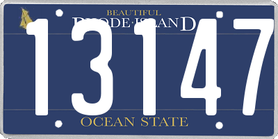 RI license plate 13147