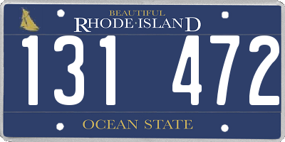 RI license plate 131472