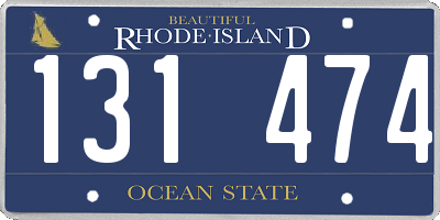 RI license plate 131474