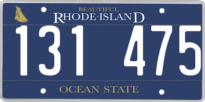 RI license plate 131475
