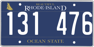 RI license plate 131476