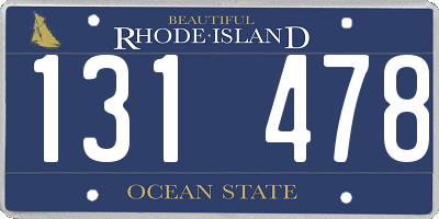 RI license plate 131478