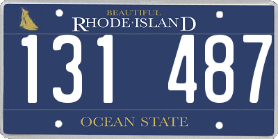 RI license plate 131487