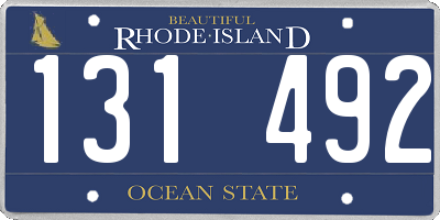 RI license plate 131492