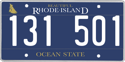 RI license plate 131501