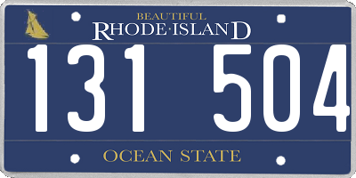 RI license plate 131504